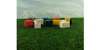 Kit of transport crates with smooth surface in 10 different colors -1/48 (scale "O")